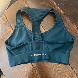 Alphalete Impact Sports Bra High Impact Seamless Bra Teal Size Medium